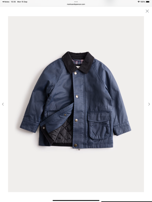 Boys waxed jacket